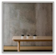 Καθρέφτης Τοίχου Γυαλί Τετράγωνος Liv Με Πλαίσιο Ανθρακί Τσιμέντο 70x70 cm INCADO