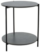 Βοηθητικό Τραπέζι Rhythm MDF Γκρι Μαρμάρου-Μαύρο Φ48x60cm 072-000064 Pakoworld-072-000064-Μαύρο 072-000064