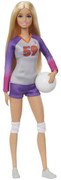 Κούκλα Barbie: You Can Be Anything - Made To Move Volleyball Player Doll HKT72 Multi Mattel