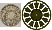 Intra απο ξύλο plywood 3mm-4mm πάχος - Πρότυπο στρογγυλού ρολογιού Δίασταση 30x30 cm Intraeaxys-67wl3y21