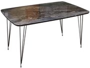 MULTIHOME ΤΡΑΠΕΖΑΚΙ ΣΑΛΟΝΙΟΥ ΜΕ ΜΕΤΑΛΛΙΚΑ ΠΟΔΙΑ ΜΑΥΡΟ ΜΑΡΜΑΡΟ 49x87x58 ΚΩΔ.252 951-027-0112