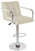 Σκαμπό Bar 54 43.2238.S (Σετ 2τμχ) 52x51x110cm Cream Metal, Technoderma