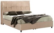 Επενδυμένο κρεβάτι DREAMLET Διπλό με αποθηκευτικό χώρο Βελούδο Μπέζ 160x200 εκ. 168x206x127 εκ.
