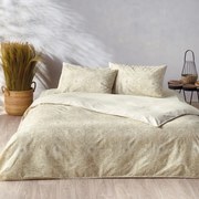 Σεντόνια Alga (Σετ 4τμχ) Beige-Golden Brown Kentia Υπέρδιπλo 240x270cm 100% Βαμβάκι