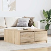 Τραπεζάκι σαλονιού με συρτάρια Sonoma Δρυς 100x100x40 εκ. 3328401