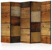 Διαχωριστικό με 5 τμήματα - Wooden Textures II [Room Dividers]