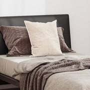 vidaXL Μαξιλάρι με μαξιλάρι Λευκό 50 x 50 εκ. 130gsm 100% βαμβάκι