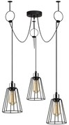 Φωτιστικό Οροφής Tel 892OPV1707 Φ95x130cm 3xE27 40W Black Opviq