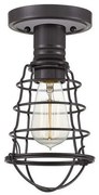 Πλαφονιέρα Φωτιστικό Οροφής 1xE27 Πλέγμα Mixon Elstead Lighting-QZ-MIXON-SF-PN-Μαύρο QZ-MIXON-SF-PN