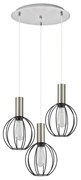 Φωτιστικό Οροφής Τρίφωτο Homelighting 77-8446 Nickel