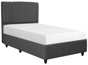 Κρεβάτι Lineo (Για Στρώμα 120x200cm) 322-000030 Με Αποθηκευτικό Χώρο 121x206x126cm Anthracite Ημίδιπλο