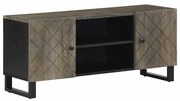 Έπιπλο Τηλεόρασης Μαύρο 105 x 33 x 46 εκ. από Μασίφ Ξύλο Μάνγκο