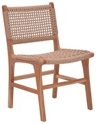 Καρέκλα Sponze σκελετός teak ξύλο με σχοινί σε φυσική απόχρωση 50x58x85εκ 50x58.5x85 εκ.