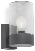 Φωτιστικό Τοίχου - Απλίκα Kila 71743 E27 max 15W Dark Grey-Transparent Faro Barcelona