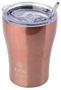 Θερμός Coffee Mug 350ml με Καλαμάκι ESTIA Save the Aegean Rose Gold 01-12489