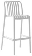 WOODWELL Ε3802,10MODA Σκαμπό Bar Στοιβαζόμενο PP - UV Protection, Απόχρωση Άσπρο 38x47x75/102cm Ε3802,10