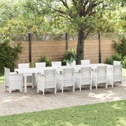 vidaXL Τραπέζι Κήπου Λευκό 400x100x73 εκ. Πολυ Ρατάν