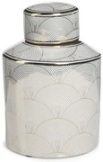 Διακοσμητικό Δοχείο Shanghai 082-2035 15x15x24cm Multi-Gold Artekko Πορσελάνη