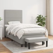 ΚΡΕΒΑΤΙ BOXSPRING ΜΕ ΣΤΡΩΜΑ ΑΝΟΙΧΤΟ ΓΚΡΙ 90X190 ΕΚ. ΥΦΑΣΜΑΤΙΝΟ 3136477