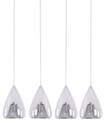 SE 4289-04C MARTIN CHROME METAL CLEAR GLASS Γ1+ HOMELIGHTING 77-4396