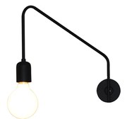 Φωτιστικό Τοίχου - Απλίκα HL-3549-1 MALA BLACK WALL LAMP - 51W - 100W - 77-3965