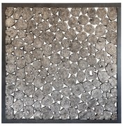 Wall decor S Line 2x2m πάνελ  από κορμούς δέντρων, με μεταλλικό πλαίσιο SS214-00K4