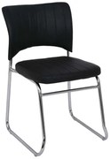 Καρέκλα Επισκέπτη Venus-w Χρώμιο/PU Μαύρο Συσκ.4τμχ 52x52x83cm