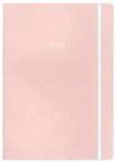 Next ημερολόγιο 2025 Pastel ημερήσιο flexi ροζ με λάστιχο 14x21εκ. τμχ.
