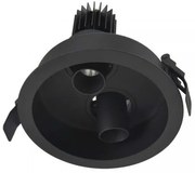 Χωνευτό Σποτ Φωτιστικό Οροφής 2xLED 9W IP20 3000K Zambelis-1926-Μαύρο 1926