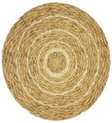 Ψάθινο BOHO  διακοσμητικό τοίχου δίχρωμο από rattan Ø60xΥ6εκ  τμχ.