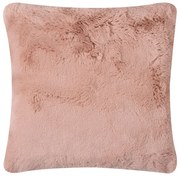 Γούνινο Διακοσμητικό Μαξιλάρι (45x45) Silk Fashion Rabbit Fur Pink