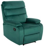 Πολυθρόνα Relax Yasumu HM9783.03 80x93x100cm Βελούδινη Dark Green Βελούδο