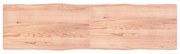 vidaXL Επιφ Τραπεζιού Αν Καφέ 220x60x(2-4)εκ.Ακατέργ. Μασίφ Ξύλο Δρυός