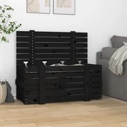 vidaXL Κουτί Αποθήκευσης Μαύρα 91x40,5x42 εκ. Μασίφ Ξύλο Πεύκου