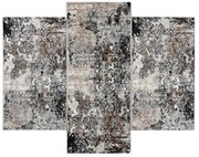 Χαλιά Κρεβατοκάμαρας (Σετ 3τμχ) Polcarpet Estia 4871 Black/Beige