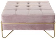 Σκαμπό DKD Home Decor   Αφρός Ροζ Χρυσό Μέταλλο πολυεστέρας Βελούδο Ξύλο MDF (80 x 80 x 42 cm)