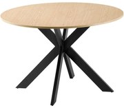Τραπέζι Jeston 278-000012 Φ120x75cm Sonoma-Black Mdf,Μέταλλο