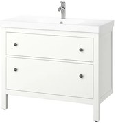 HEMNES/ORRSJON βάση νιπτήρα με συρτάρια/νιπτήρα/μπαταρία, 102x49x89 cm 095.468.07