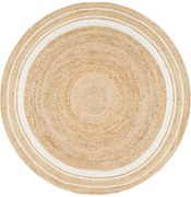 Χαλί Γιούτας 00.02.23556 Natural-White Round 120X120cm Round