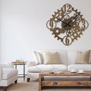 Ρολόι τοίχου  εσωτερικού χώρου ξύλινο clock8 - Clock8-Καρυδιά, 0,80cmx0,80cm