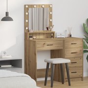 vidaXL Κομοδίνο artisan δρυς 50 x 41 x 135 εκ Επεξεργασμένο ξύλο