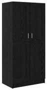 vidaXL Ντουλάπι Μαύρη δρυς 82.5 x 51.5 x 180 εκ. Επεξεργασμένο ξύλο
