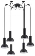 Κρεμαστό Φωτιστικό Οροφής 6xE27 Μαύρο Adept Tube 77-8555 Homelighting 77-8555 Μαύρο
