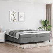 ΚΡΕΒΑΤΙ BOXSPRING ΜΕ ΣΤΡΩΜΑ ΣΚΟΥΡΟ ΓΚΡΙ 200X200 ΕΚ. ΥΦΑΣΜΑΤΙΝΟ 3144448