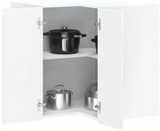 vidaXL Γωνιακό ντουλάπι τοίχου κουζίνας "Kalmar" High Gloss White
