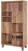 Βιβλιοθήκη Marina Flora 863SPH3612 80x36x155cm Pine