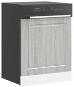 vidaXL Πίνακας πλυντηρίου πιάτων Porto Γκρι Sonoma 60x1,5x67 εκ.