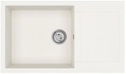 Helika Tesa SQT 104 Ένθετος Γρανιτένιος Νεροχύτης Μ86xΠ50cm Λευκός
