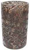 Βάζο Γυάλινο Bulles 026528 10x10x18cm Bronze-Gold Γυαλί