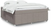 vidaXL Κρεβάτι Boxspring με Στρώμα Taupe 180x200 εκ. Υφασμάτινο